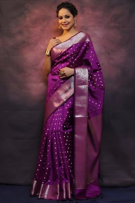 Premium Silk Saree  – Kanjivaram, Banarasi & Aura Silk with Jacquard Blouse