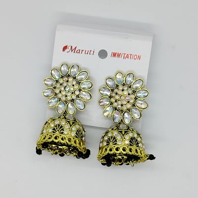 Buy oxidised silver jhunka earrings.