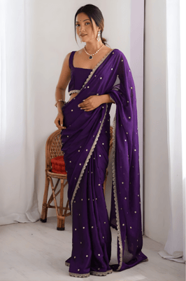 Women’s Georgette Saree with Blouse Piece
