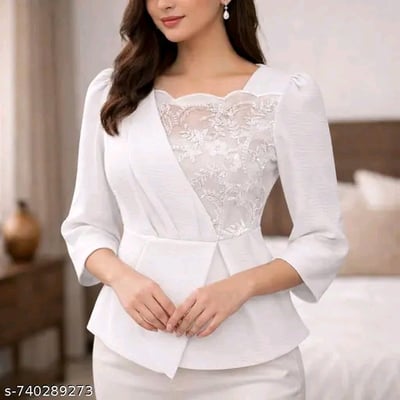 Frill white top