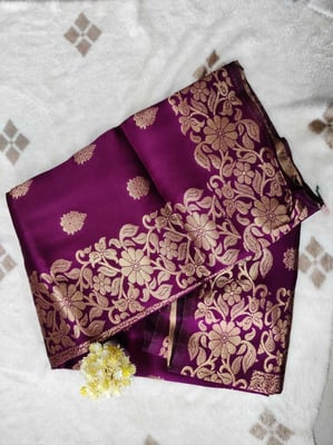 Wine Kanjivaram Silk Saree