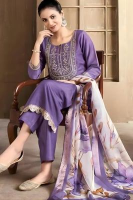 Lavender Kurta Set