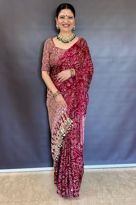 New trending mirror work satin silk saree with fancy Pallu mirror lace border