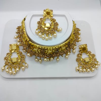 Gold Plated thai stone Jewellery Necklace Set