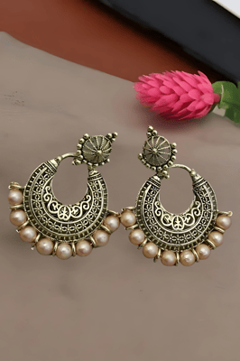 Ethnic Pearl Earrings 