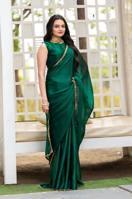  Embroidered purple vairl Georgette Saree 