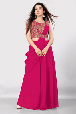 Designer 3 Pis Women Top, Dupatta & Bottom
