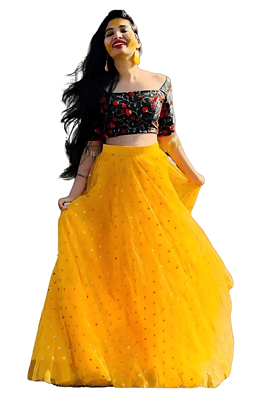 Attractive Women Lehenga (Yellow)