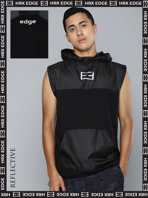 HRX by Hrithik Roshan HRX By Hrithik Roshan EDGE Bio-Wash Colourblocked Pure Supima Cotton T-shirt