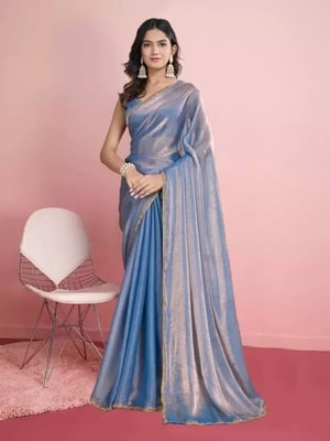Viral Saree for Women (Blue)