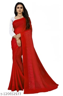 Designer Party Wear Georgette Saree Sequence Saree with White Blouse Piece