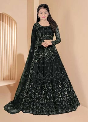 Black kids lehenga 