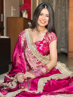 Instagram Viral Banarasi Ghungroo Tissue Silk Saree 
