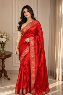 Red Beautiful saree