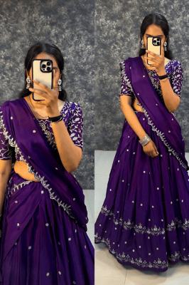 Boutique Collection Wine Lehenga 