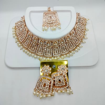 Buy traditional gold-plated choker necklace, 