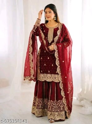 New Woman Kurta Pant Dupatta Set