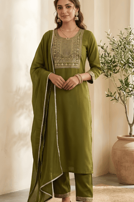 Green New Stylish Kurta Set