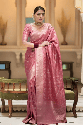 Banarsi Soft Silk Saree with Blouse