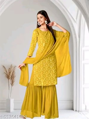 Sitara Glam Mirror Sharara Set