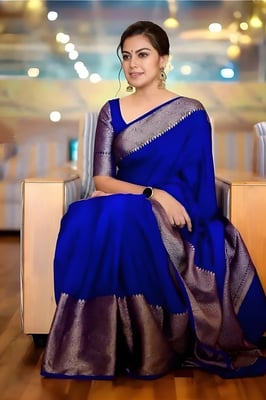 Soft Lichi Silk Saree with Jacquard Work