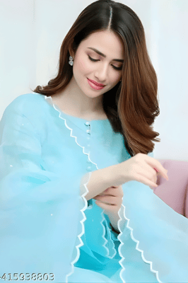 Stylish|Elegent Kurta Pant Set|TR_Yammi blue 81_P