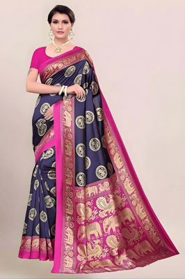 Self Design, Embroidered Banarasi art silk Saree 