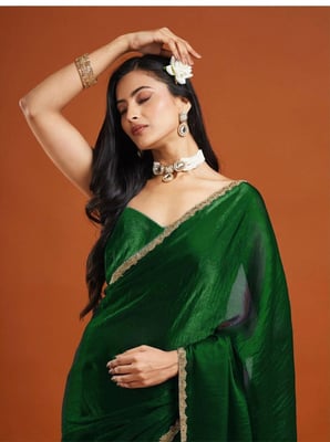 Rangoli Silk Viral Green Saree
