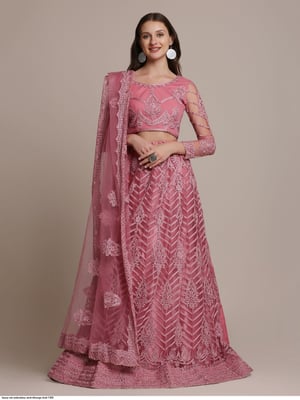 Designer Embroidered Lehenga choli with dupptta (Baby Pink) || Traditional Lehenga for girl's and women's ||