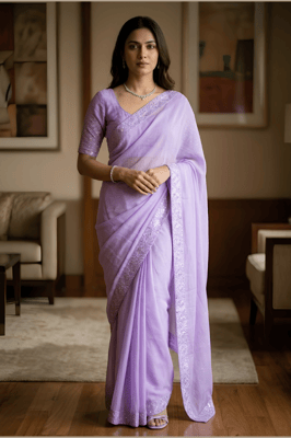 Sky Blue Saree 
