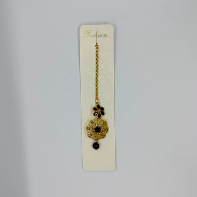Black Gold Plated Maang Tikka