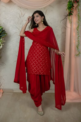 Panjabi Style Kurta pant dupatta set 